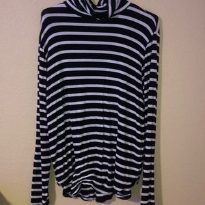stripe turtle neck